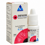 Difsom Eye Drops box and sterile ophthalmic solution bottle