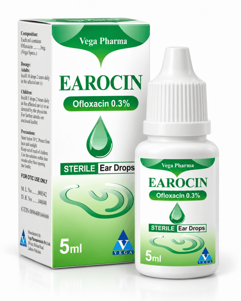 Earocin Ear Drops (Ofloxacin 0.3%)